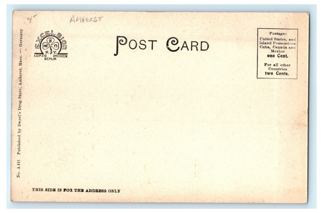 Turkey Pass Notch Train Railway Amherst Massachusetts MA Unposted Postcard