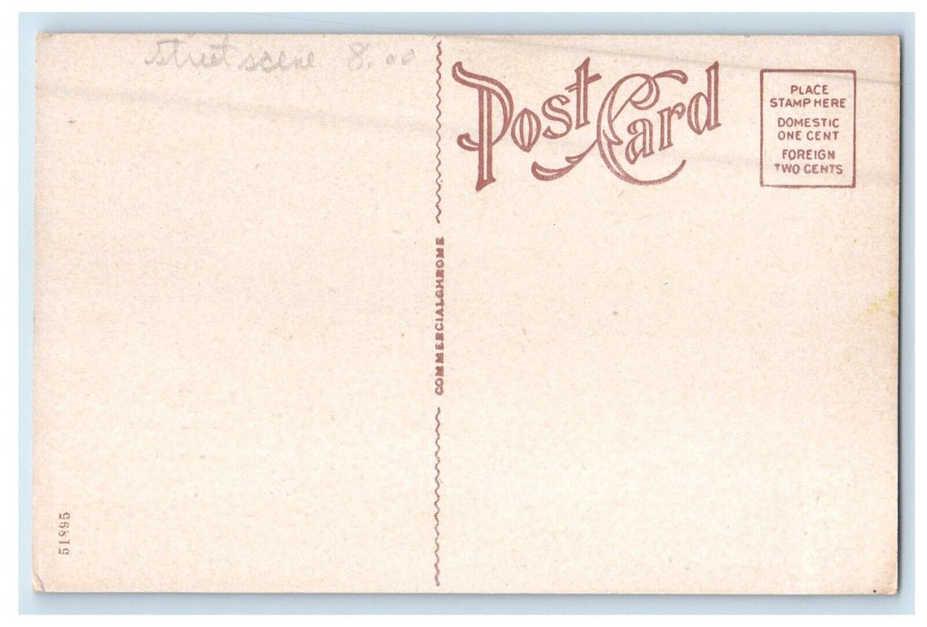 A View Of East Main Street Washington Iowa IA Unposted Vintage Postcard