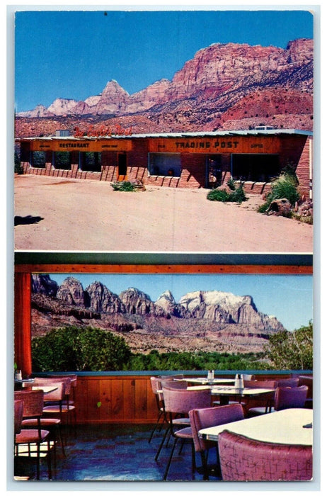 The Eagle's Nest Restaurant Dining Room Springfield Utah UT, Dual View Postcard