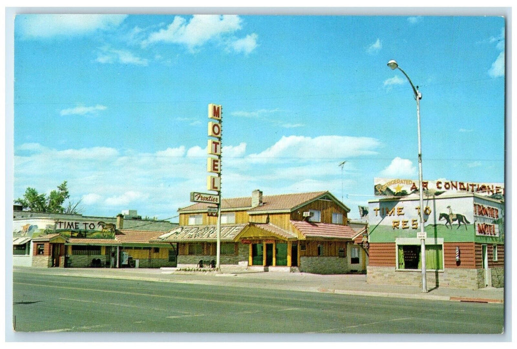 c1960's The Frontier Motel & Grill Roadside Roosevelt Utah UT Vintage Postcard