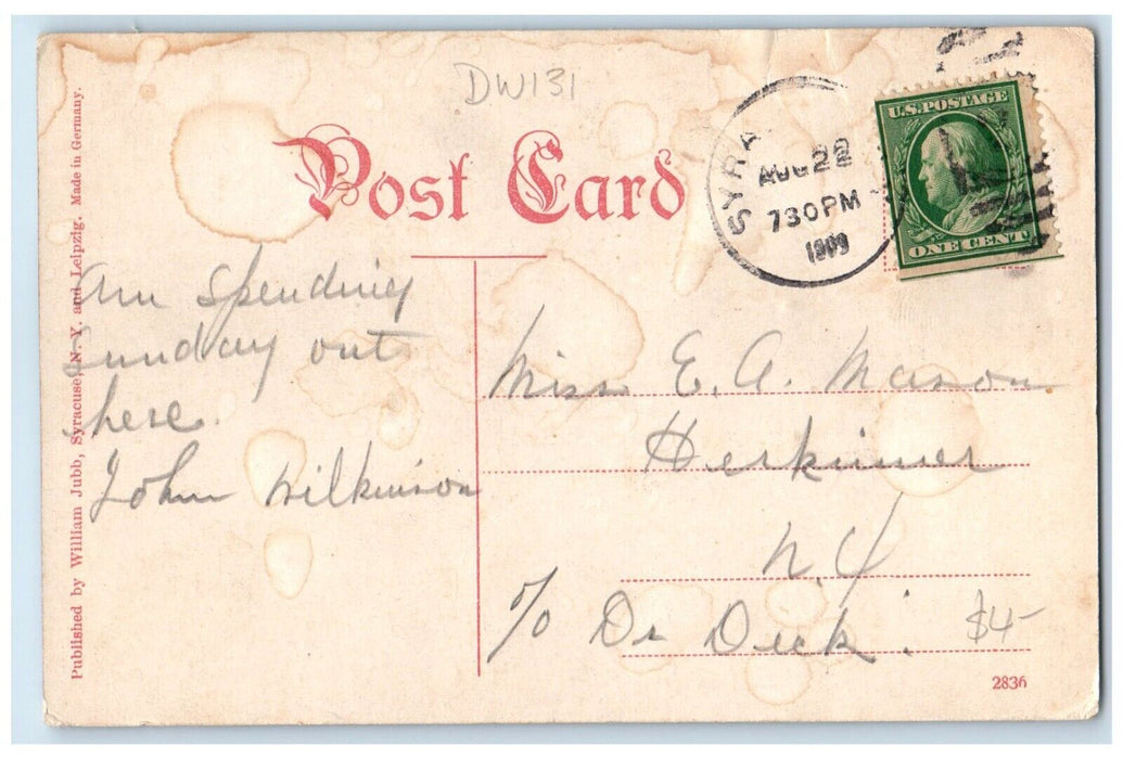 1909 Exterior View Therre's Hotel Building South Bay New York NY Posted Postcard