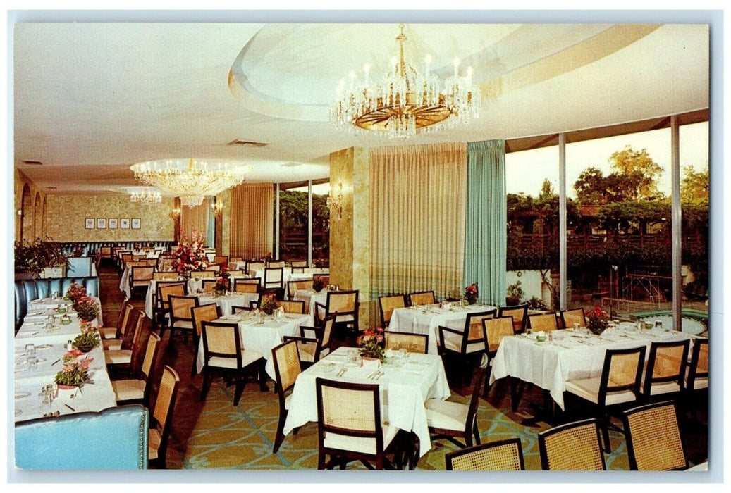 c1960's Crystal Terrace Restaurant Dining Room Pasadena California CA Postcard