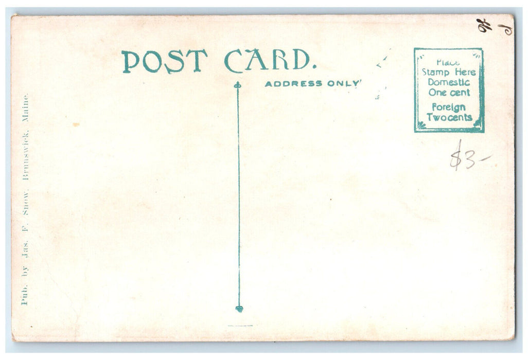 c1910 Bowdoin College Gymnasium The Thos W Hyde Athlethic Bldg ME Postcard