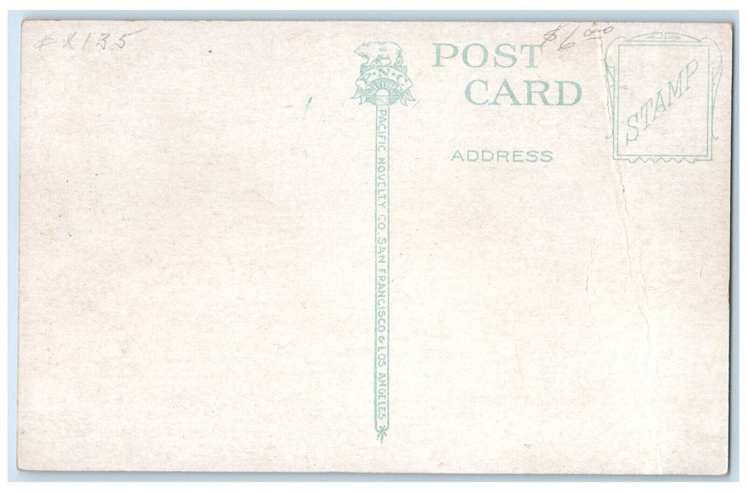 c1910's Load Of Almonds Horses Stockton California CA Unposted Antique Postcard
