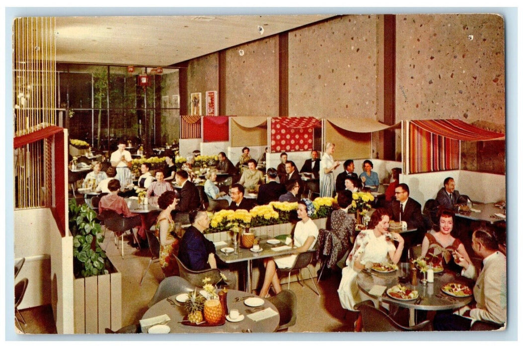 1961 Nut Tree Restaurant Dining Room Interior Vacaville California CA Postcard