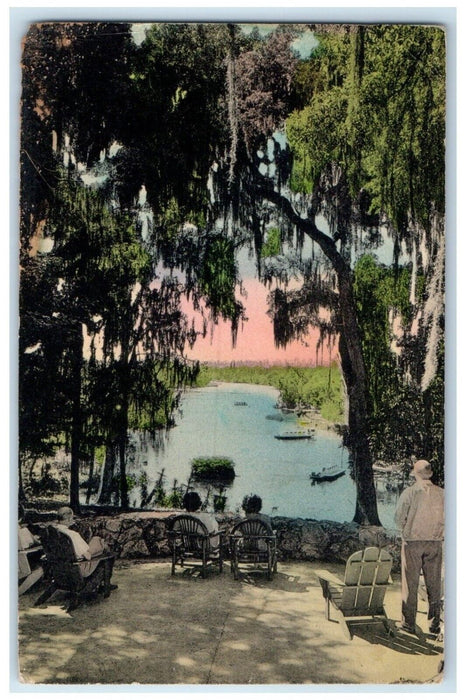 1949 Terrace Rustic Rainbow Lodge Rainbow Springs Dunnellon Florida FL Postcard