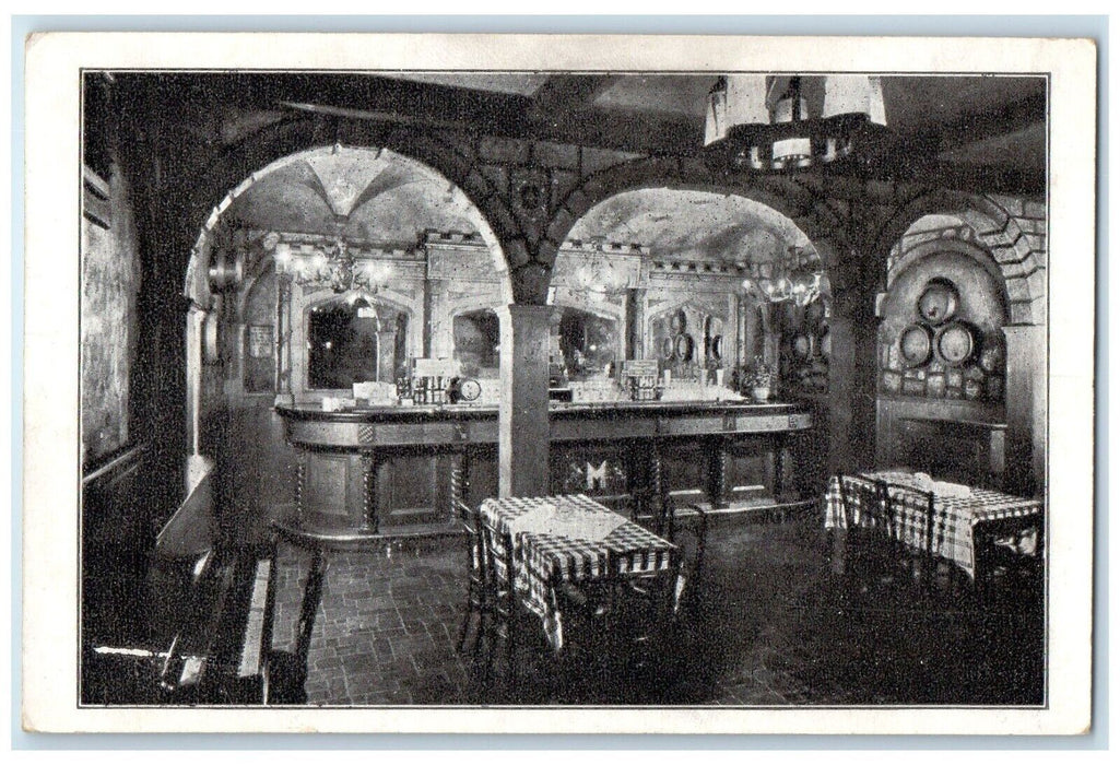 c1940 Original Maxls Bavarian Restaurant Street New York City New York Postcard