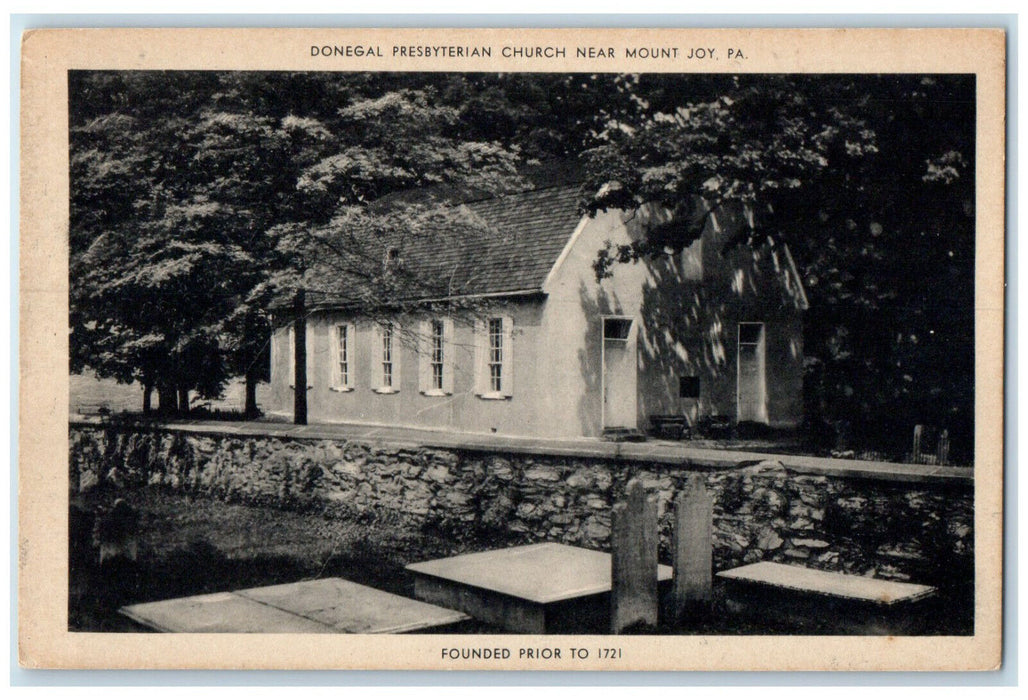 c1940's Donegal Presbyterian Church Near Mount Joy Pennsylvania PA Postcard