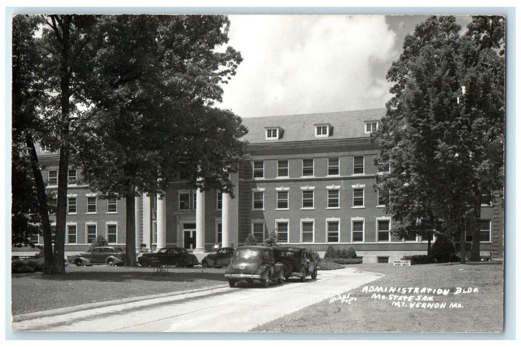 Administration Building Missouri State San Mt. Vernon MO RPPC Photo Postcard