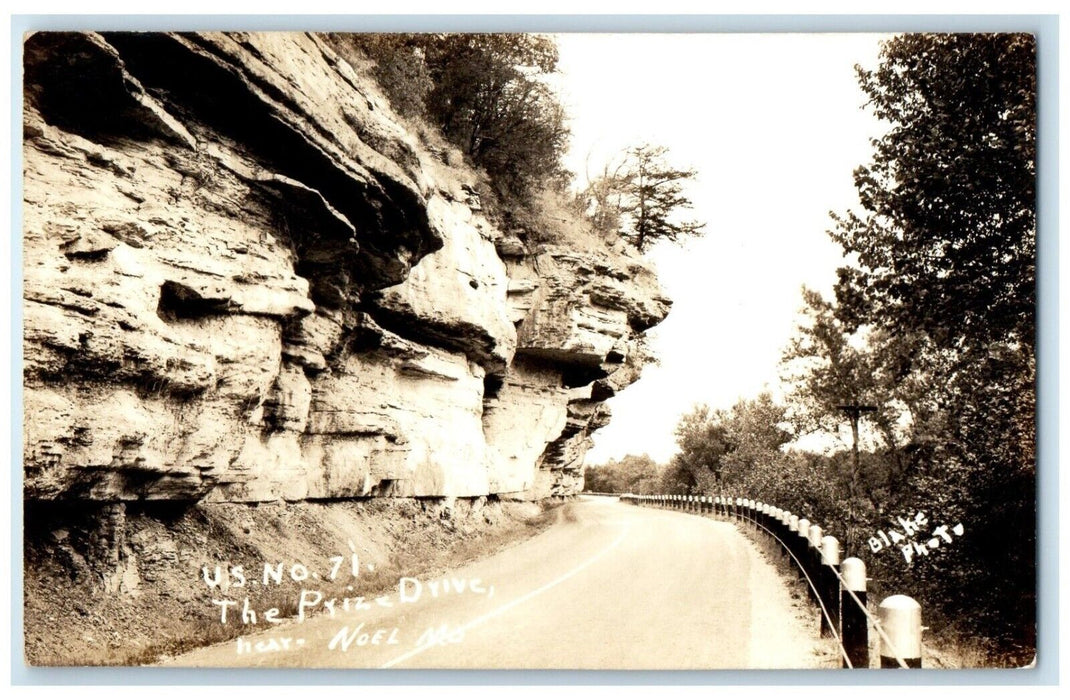 c1940's View Of The Prize Drive Near Noel Missouri MO RPPC Photo Postcard