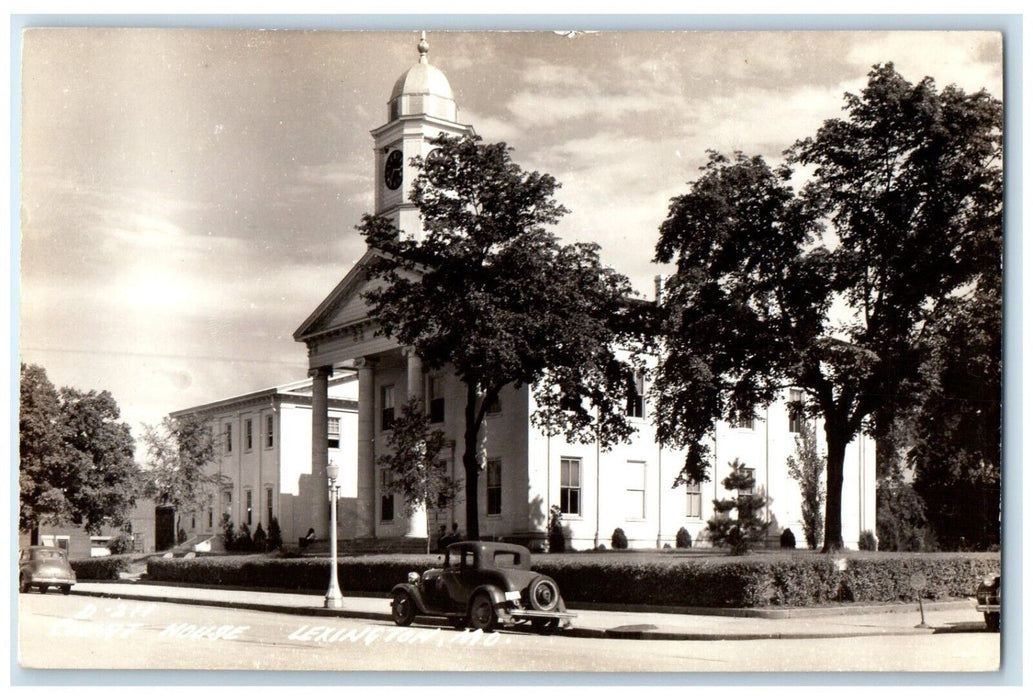 c1940's Court House Building Cars Lexington Missouri MO RPPC Photo Postcard