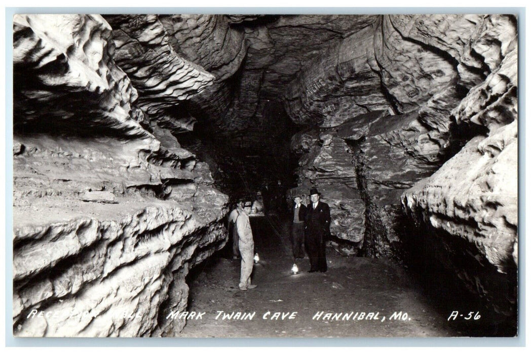 Reception Hall Mark Twain Cave Hannibal Missouri MO RPPC Photo Vintage Postcard