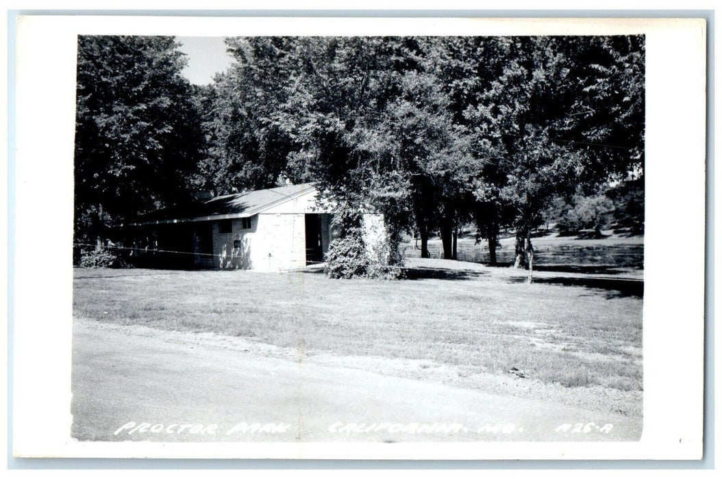 c1940's Proctor Park Street Scene California Missouri MO RPPC Photo Postcard