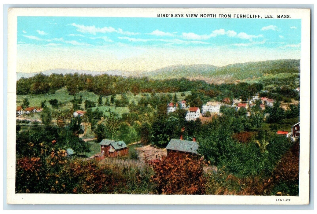 c1920 Bird's Eye View North From Ferncliff Exterior Lee Massachusetts Postcard