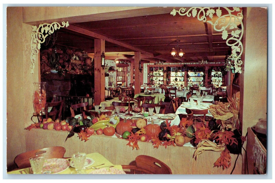 c1950 Thanksgiving Day Weather Vane Restaurant Dining Mt. Carmel CT Postcard