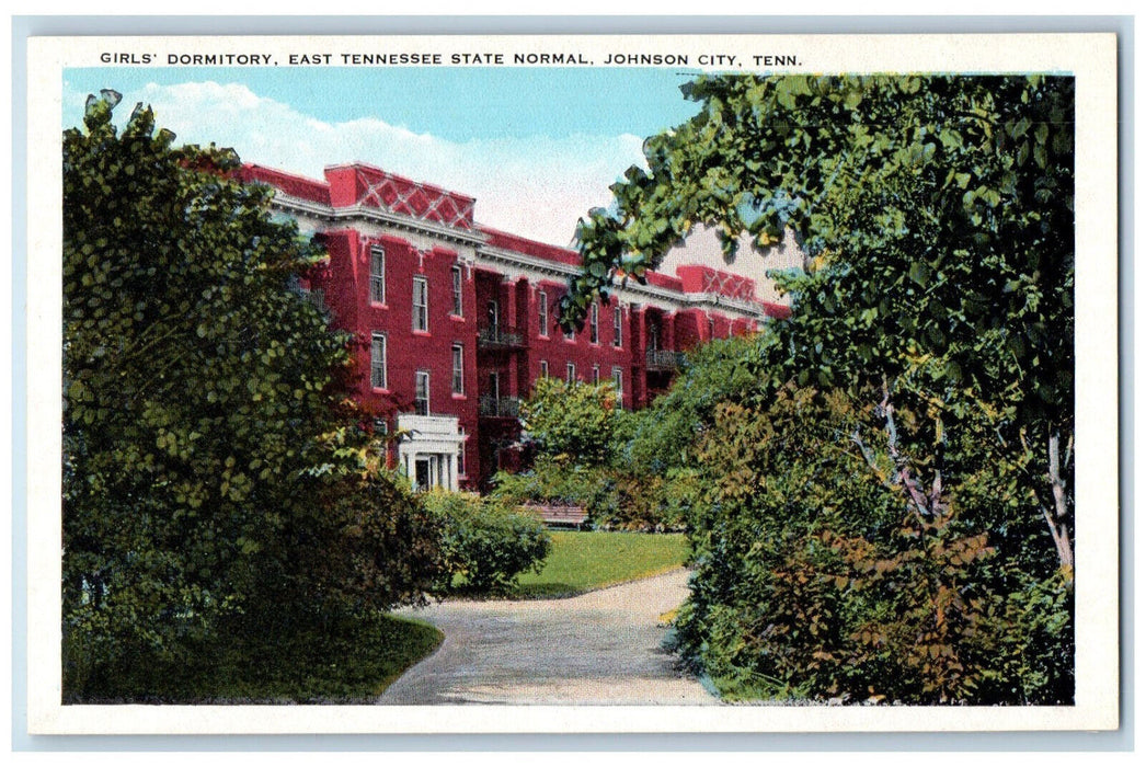 c1930's Girls Dormitory East Tennessee State Normal Johnson City TN Postcard