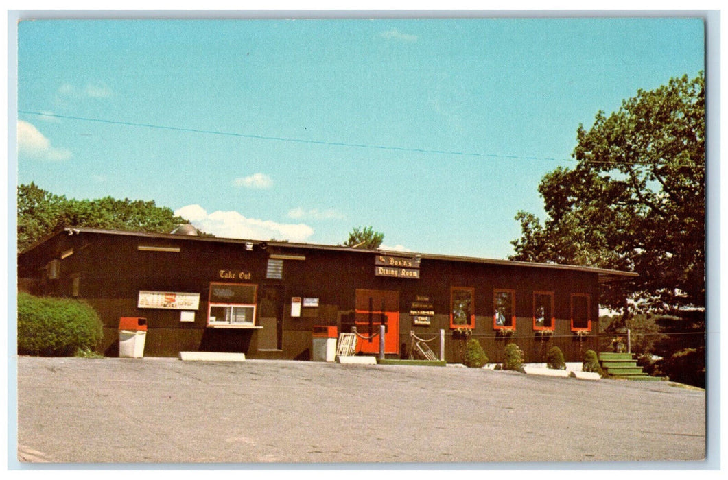 c1950's Dining With A Scenic View Bos'n's Landing York Maine ME Postcard