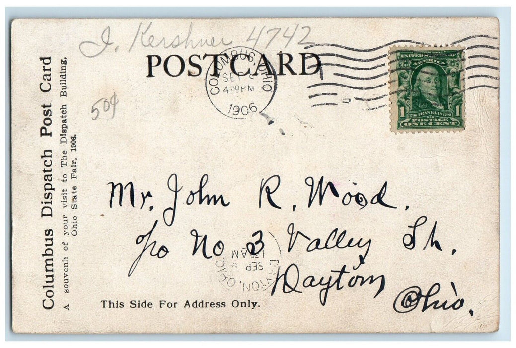 1906 Airship Dirigible Administration Building State Fair Columbus OH Postcard