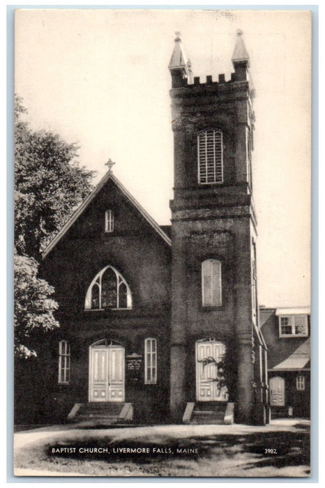 c1910s Baptist Church Livermore Falls Exterior Maine ME Unposted Church Postcard