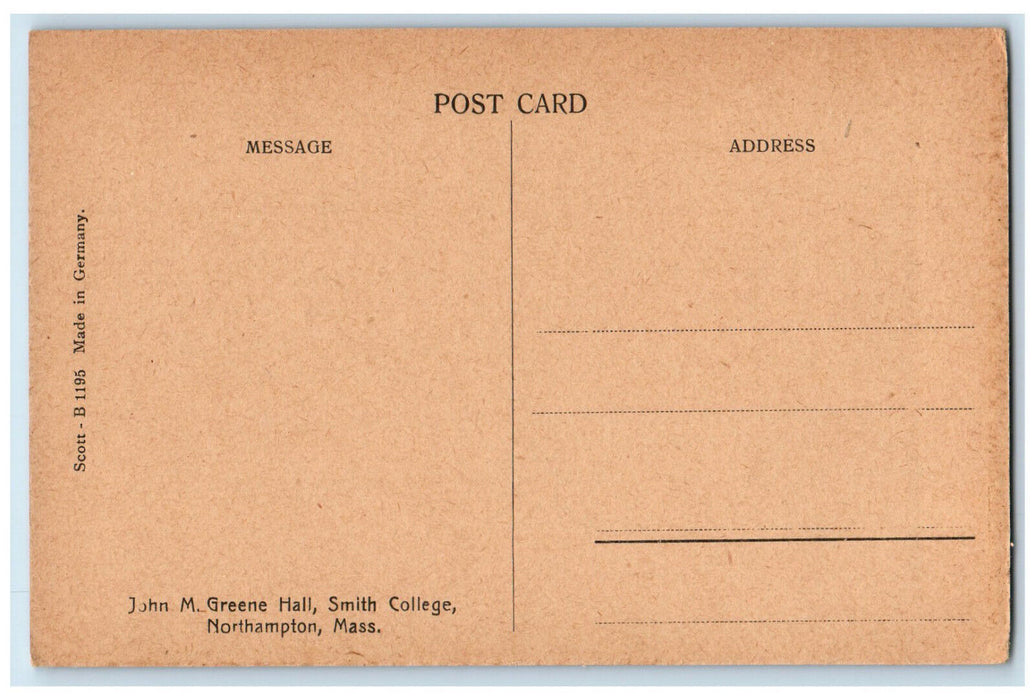 c1940's John M Greene Hall Smith College Northampton Massachusetts MA Postcard