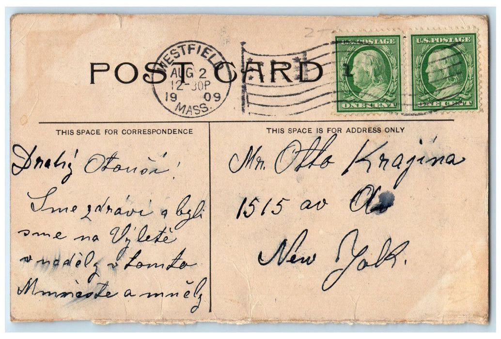 1909 Aerial View Smith College Northampton Massachusetts MA Antique Postcard