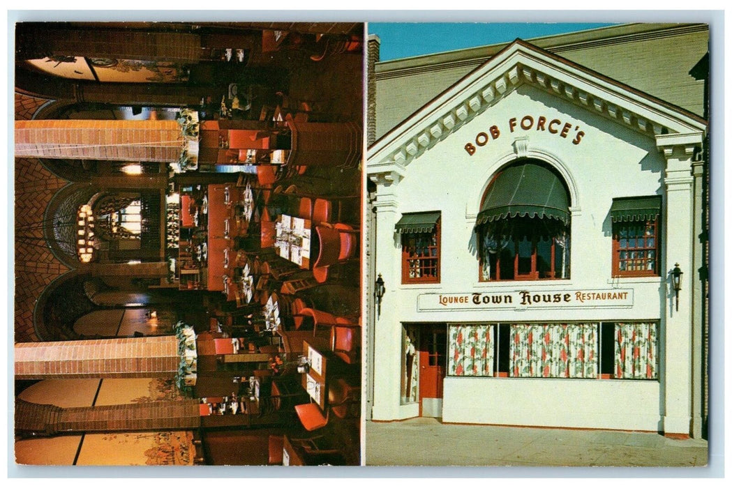 c1950 Bob Forces Town House Dining Restaurant Land Mark Greenwich CT Postcard
