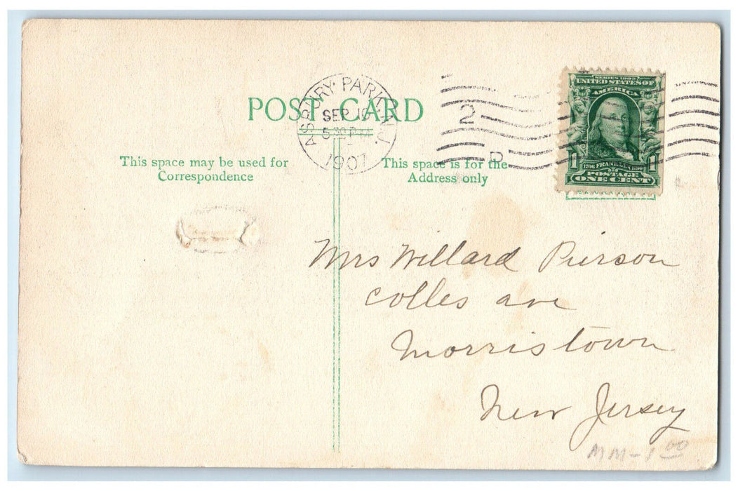 1907 Sea Rest 1st Avenue & Heck Street Asbury Park New Jersey NJ Postcard