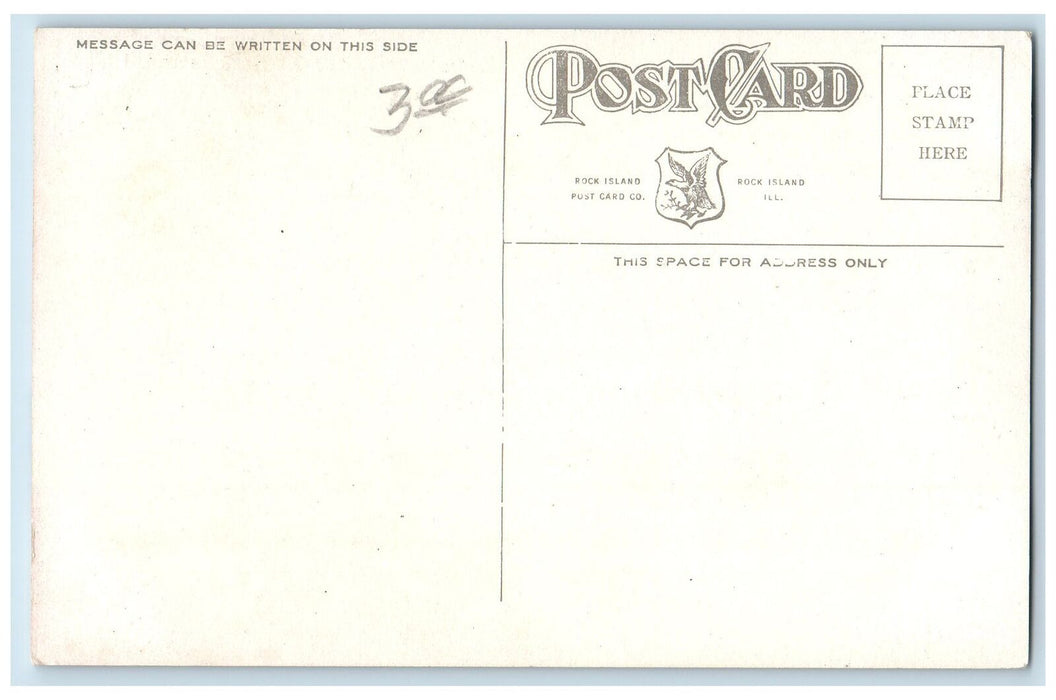 c1910's Steamer Paddle Scene W.W. At Rock Island Illinois IL Unposted Postcard