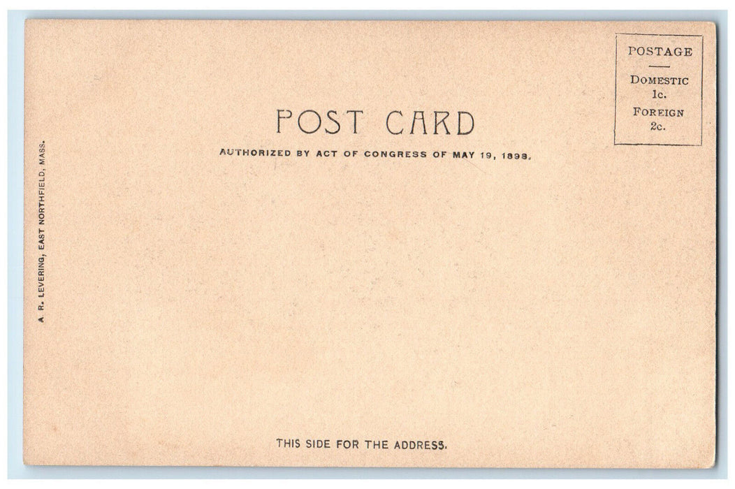 1905 Dickinson Library Northfield Massachusetts MA Unposted Antique Postcard