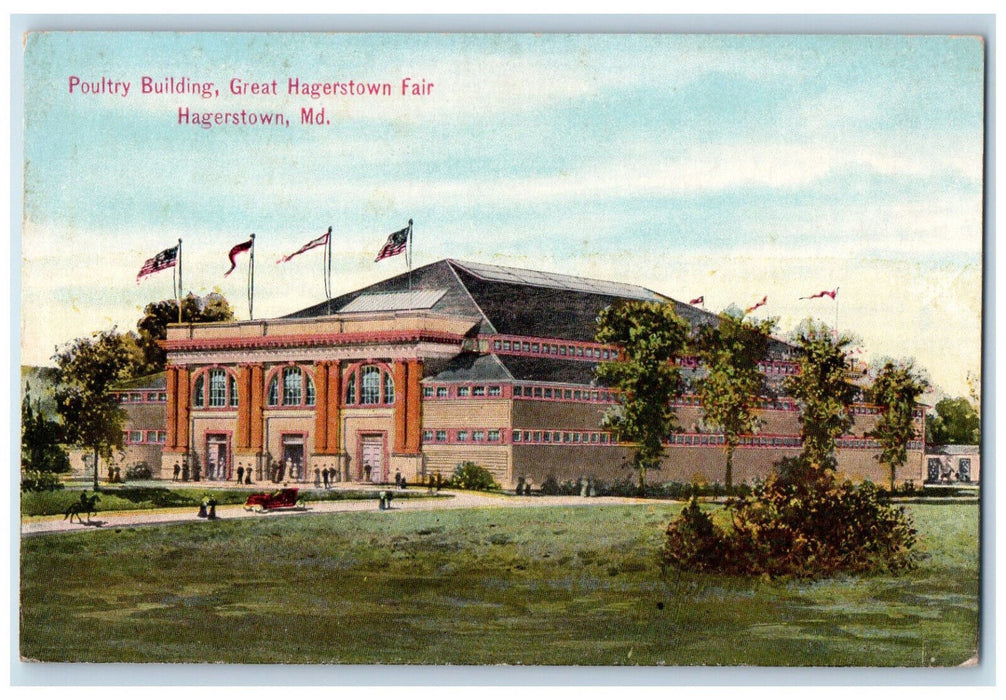 c1910 Poultry Building Great Hagerstown Fair Hagerstown Maryland MD Postcard