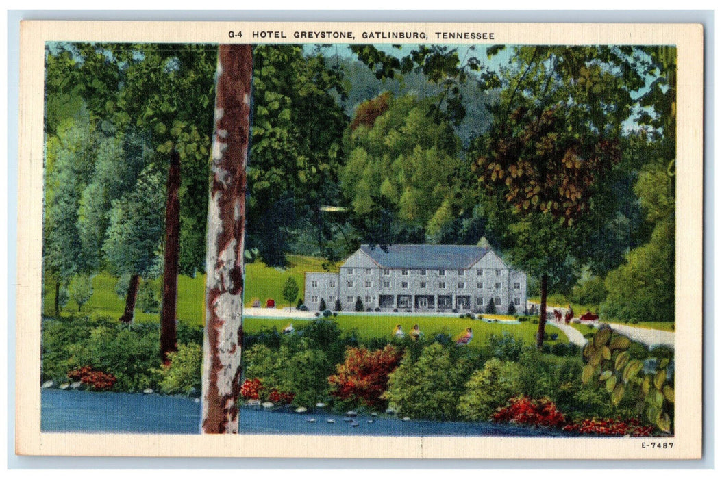 c1940's Hotel Greystone Gatlinburg Tennessee TN Vintage Unposted Postcard