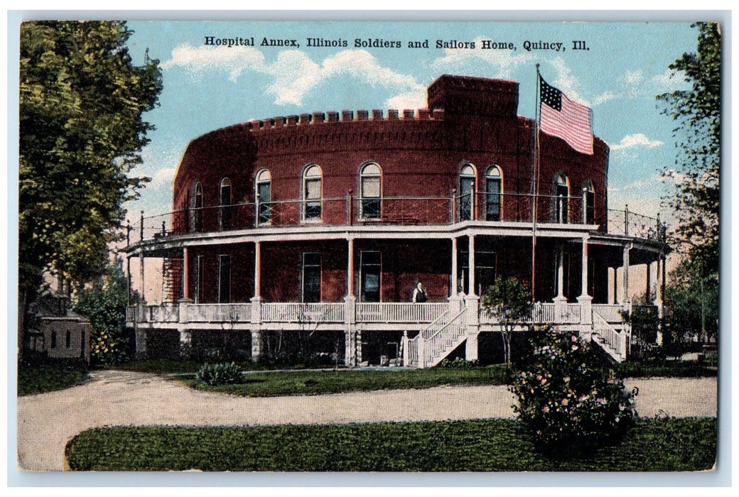 c1920's Hospital Annex Illinois Soldiers And Sailors Home Quincy IL Postcard