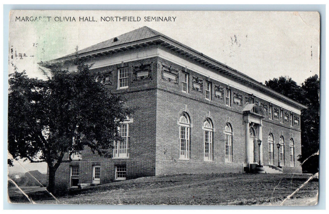 1909 Margaret Olivia Hall Northfield Seminary Massachusetts MA Postcard