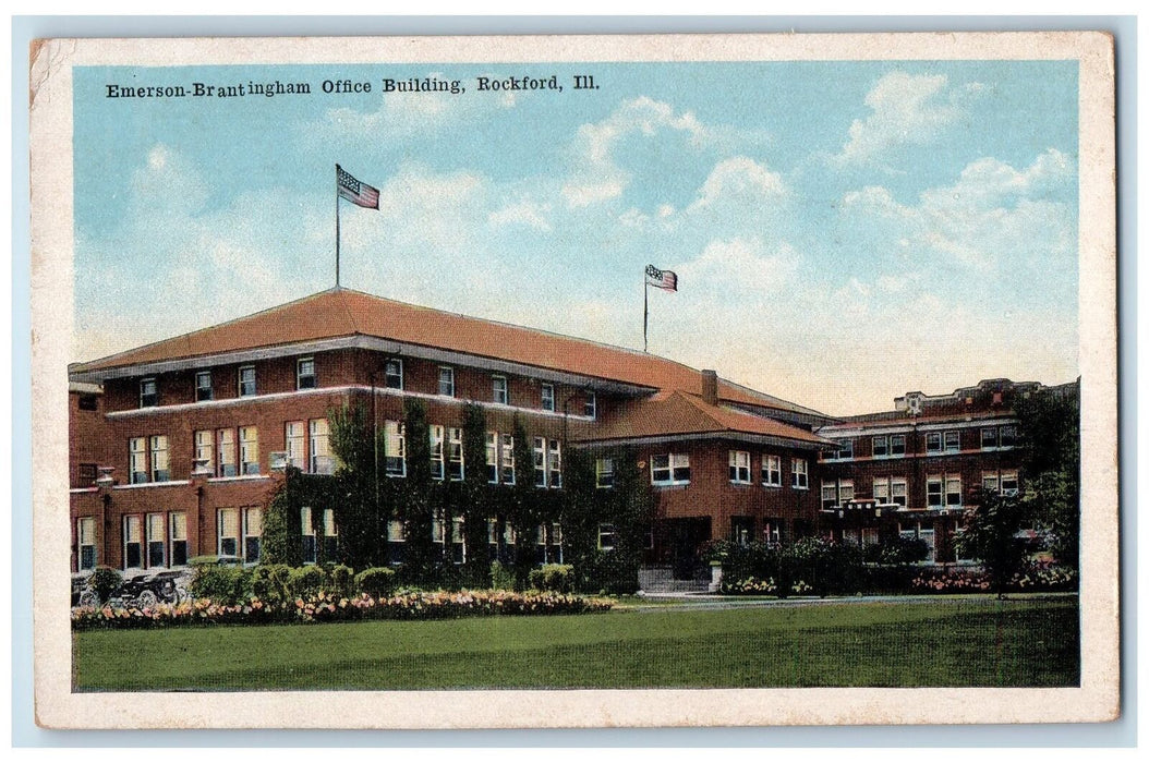 c1920's Emerson-Brantingham Office Building Rockford Illinois IL Postcard