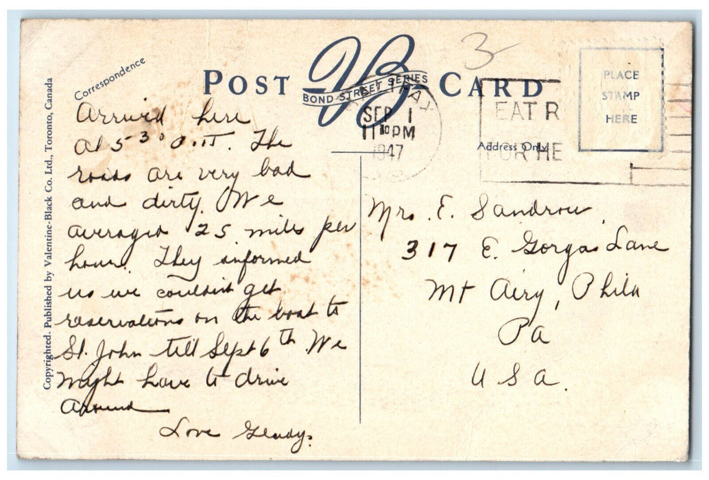 1947 Dalhousie University Halifax Nova Scotia Canada Vintage Postcard