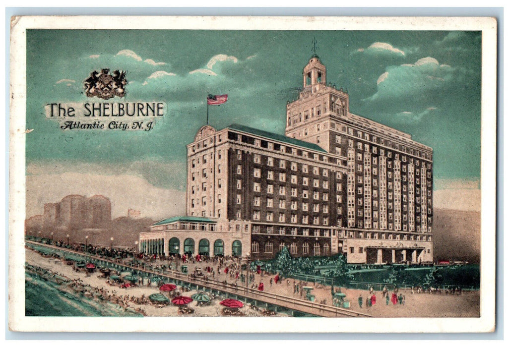 1940 The Shelburne Resort Hotel Boardwalk Atlantic City New Jersey NJ Postcard