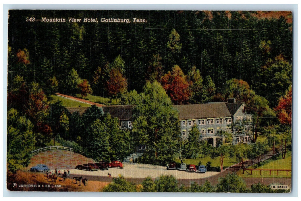 1952 Mountain View Hotel Gatlinburg Tennessee TN Vintage Posted Postcard