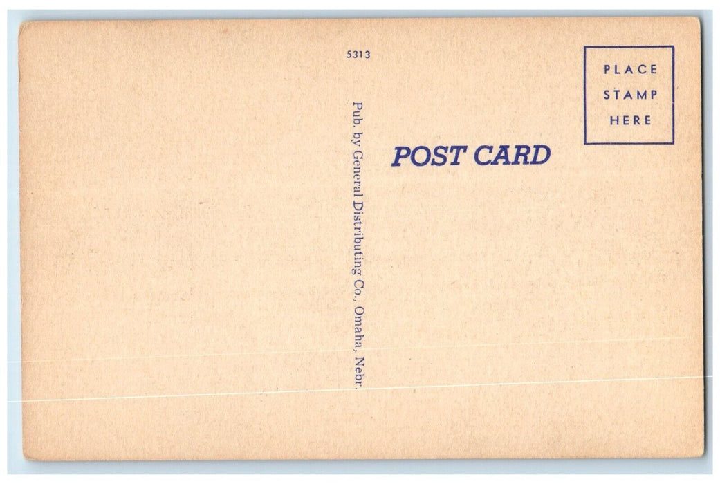 c1940 Benson High School 52nd Maple Exterior Building Omaha Nebraska Postcard