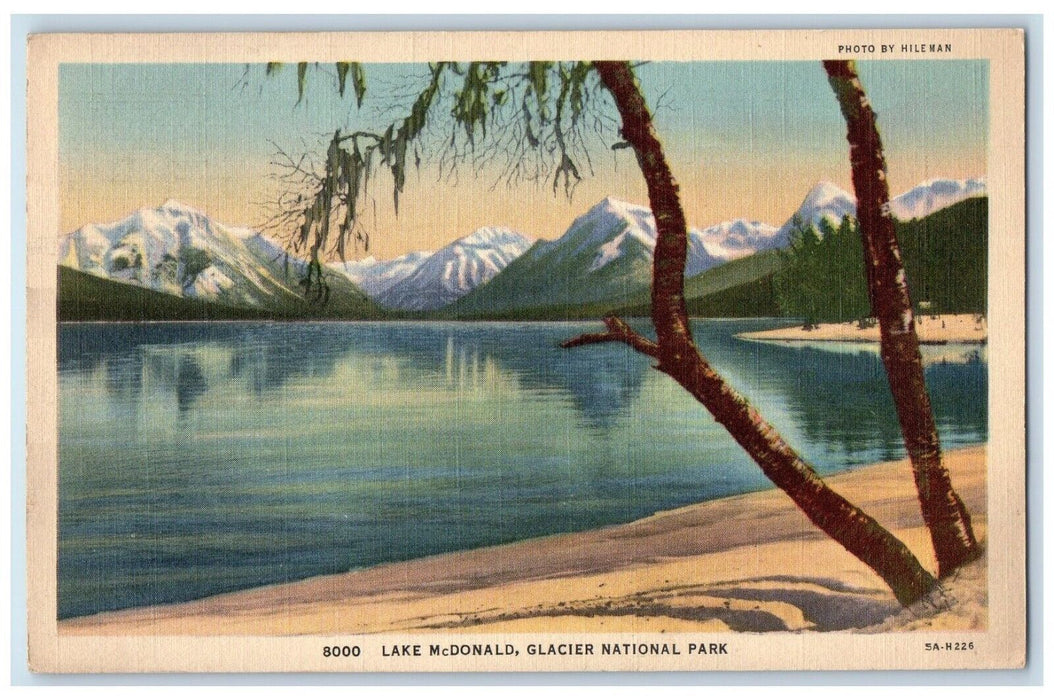 1941 Lake McDonald Glacier National Park Glacier Park Montana Vintage Postcard