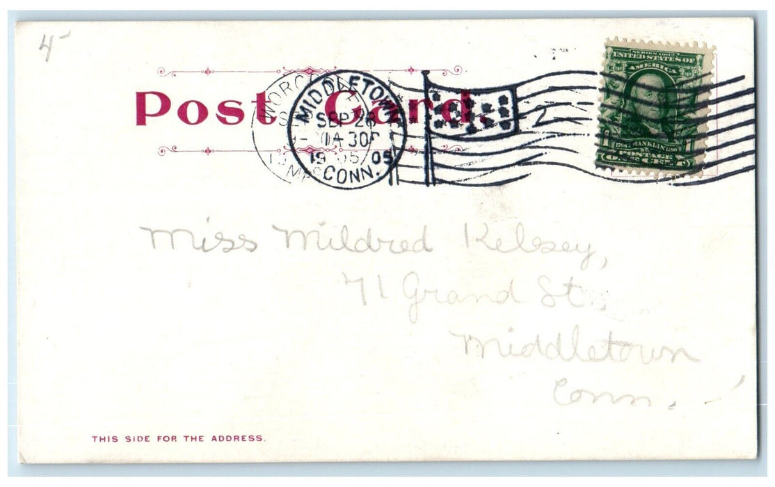 1905 Balance Rock Wachusett Mountain Lake Redemption Rock Massachusetts Postcard