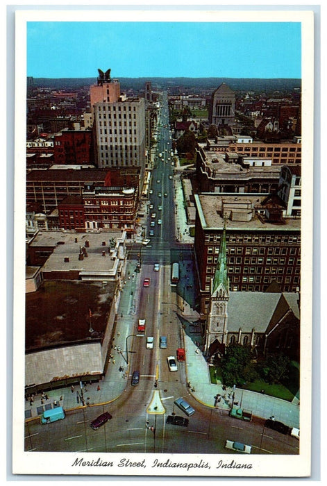 Bird's Eye View Of Northward Of Meridian Street Indianapolis Indiana IN Postcard