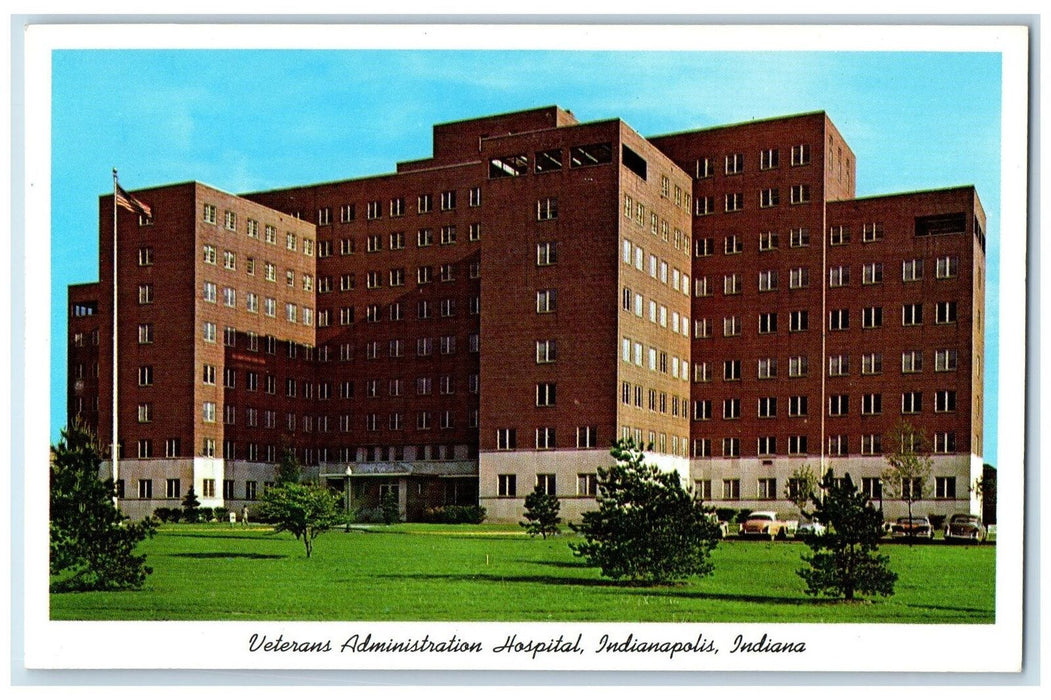 Veterans Administration Hospital Building Indianapolis Indiana IN Postcard