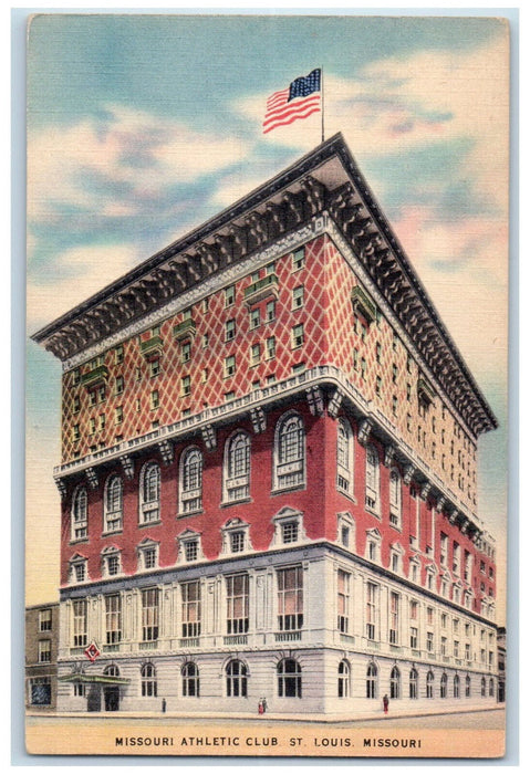 c1950's Missouri Athletic CLub St. Louis Missouri MO Vintage Postcard