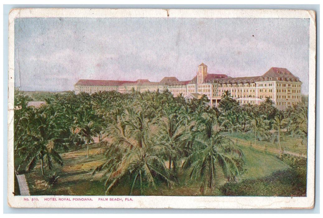 1904 Hotel Royal Poinciana Palm Beach Florida FL Antique Posted Postcard
