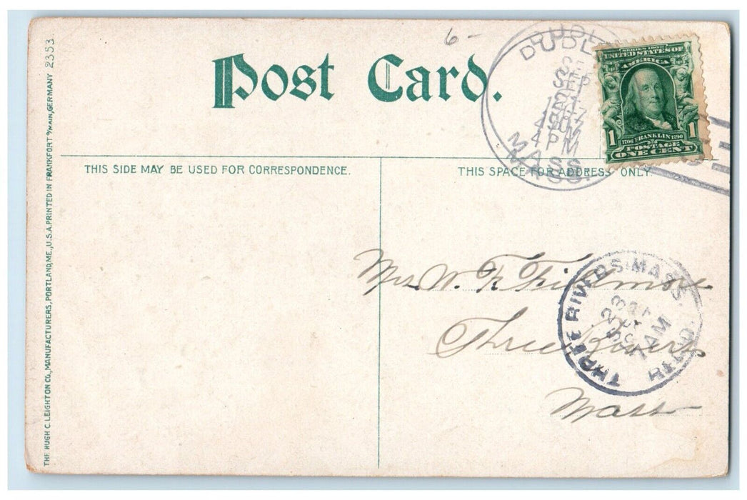 1907 Central Fire Station Building Worcester Massachusetts MA Antique Postcard