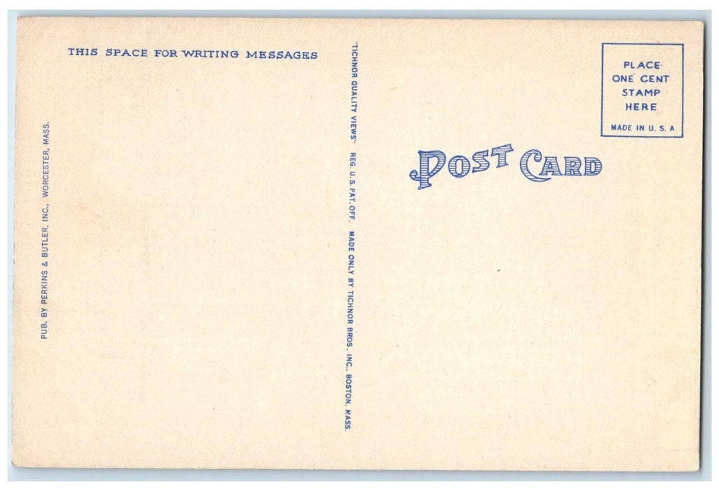 c1930's Telephone Building Cars Worcester Massachusetts MA Unposted Postcard