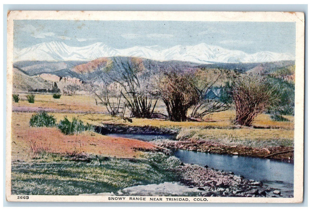 1920 Snowy Range Near Trinidad Colorado CO Fred Harvey Posted Postcard