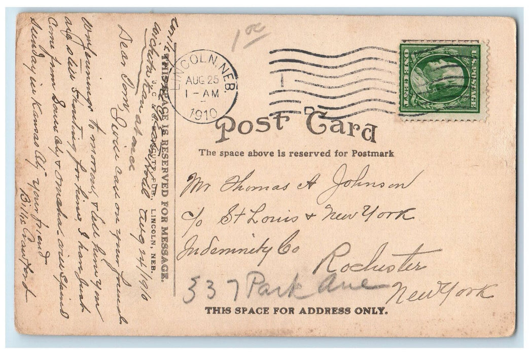 1910 Scene Of William J. Bryan's Fairview Lincoln Nebraska NE Posted Postcard