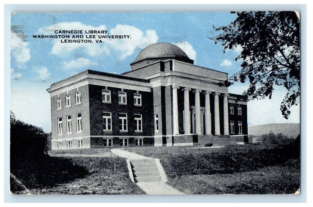 1919 Carnegie Library Washington And Lee University Lexington VA Posted Postcard