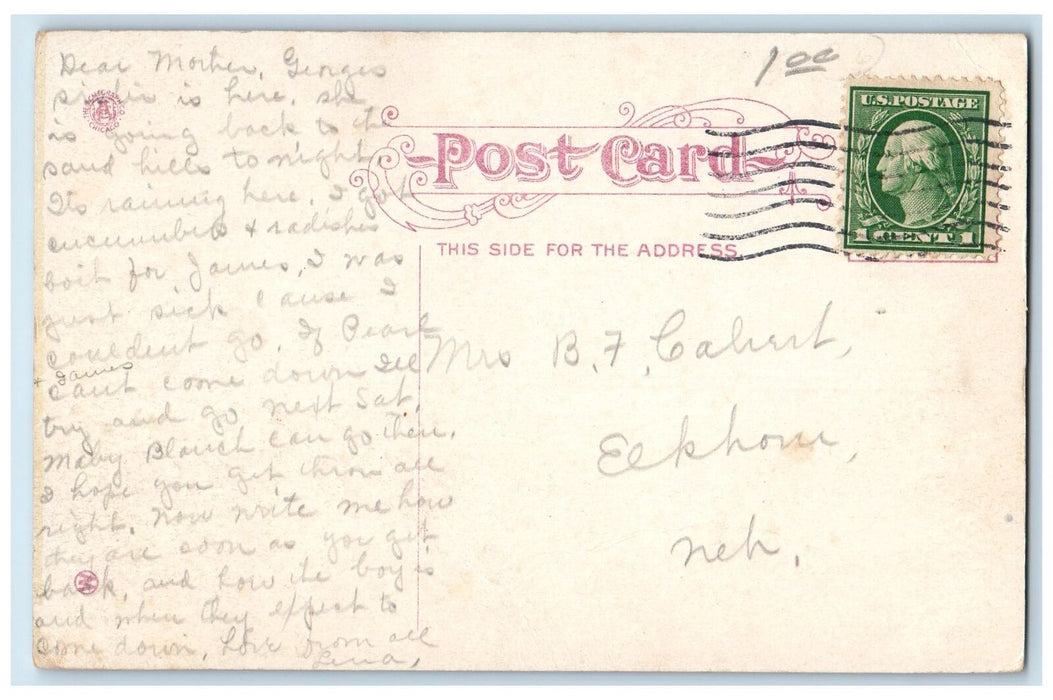 c1920s Bridge And Spring Elmwood Park Scene Omaha Nebraska NE Posted Postcard